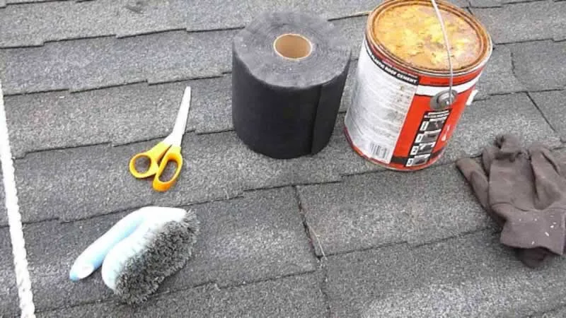 tools and materials for fixing a leaky shingle roof