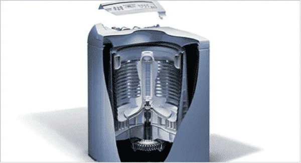 exploded view of washing machine with direct drive