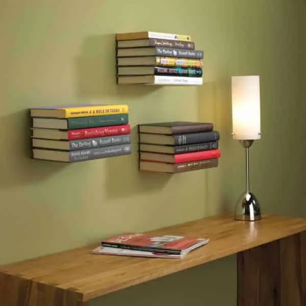 DIY invisible bookshelf cover