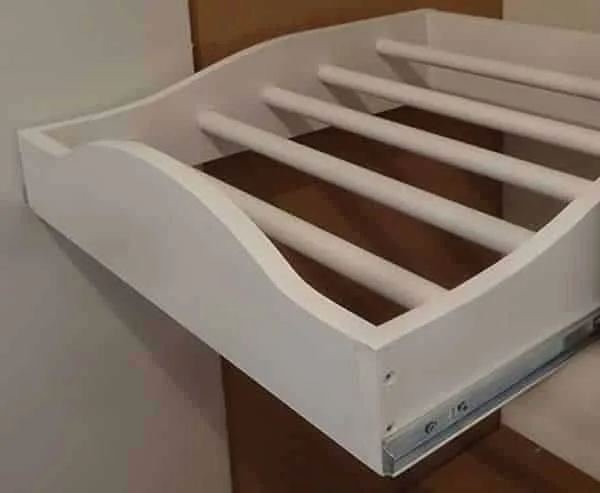 DIY pull out clothes rack