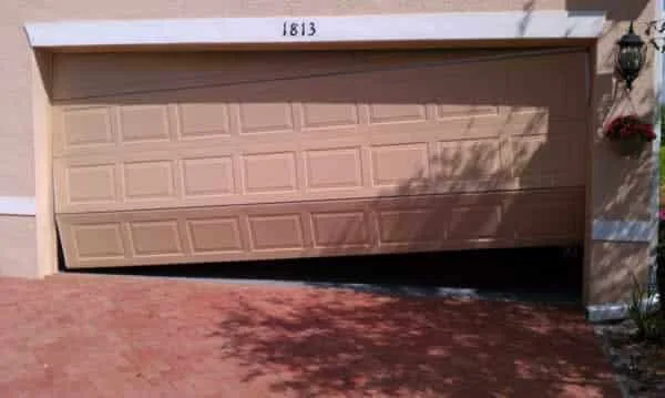 broken garage door