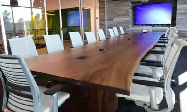 Custom hardwood conference tables types