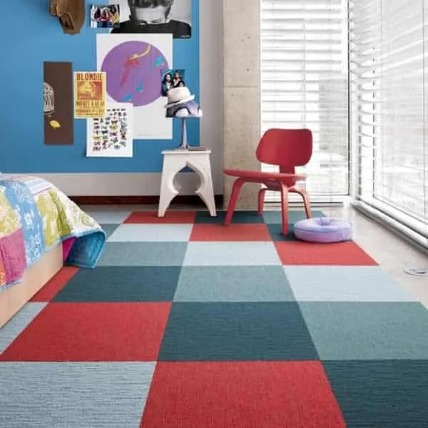 Decorating with carpet squares
