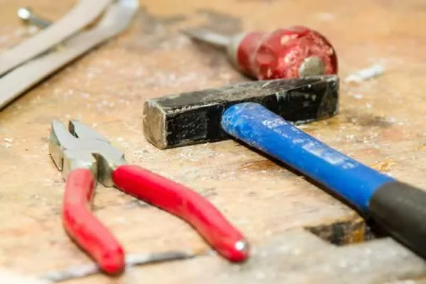 handyman tools on the workbench