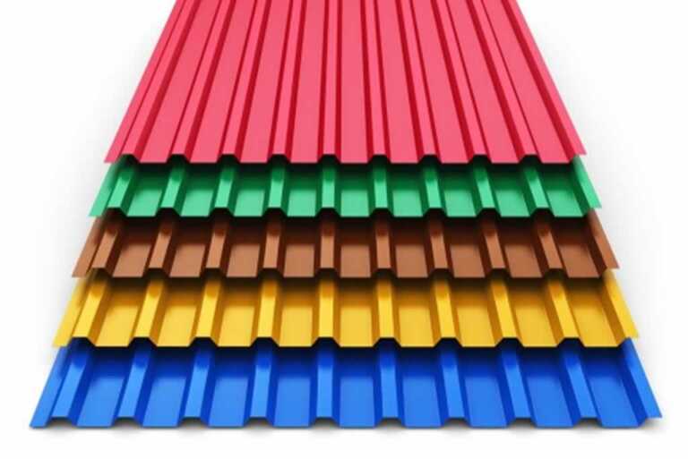 metal roofs in different colors