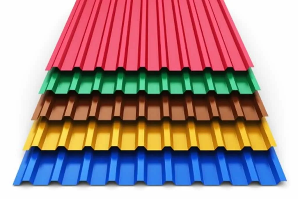 metal roofs in different colors