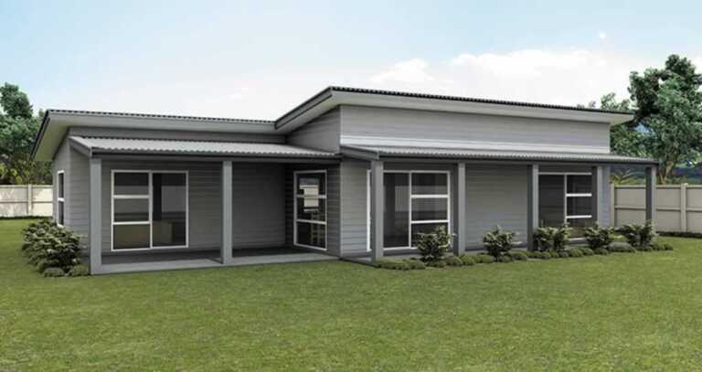 garden ADU home with flat roof