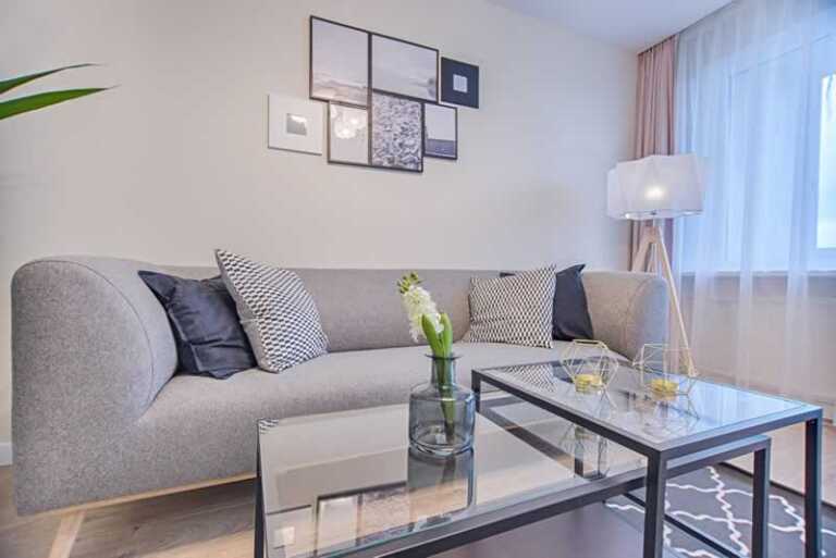 contemporary sofa in modern living room