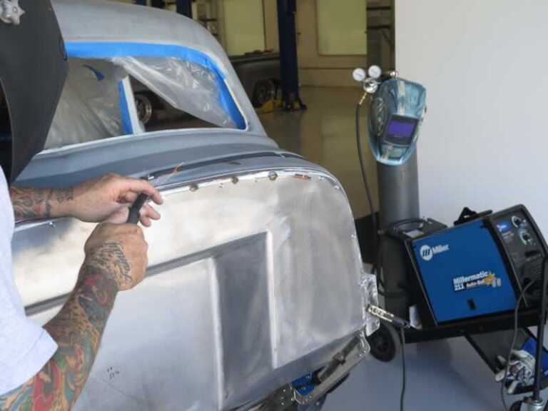 How to weld sheet metal on a car
