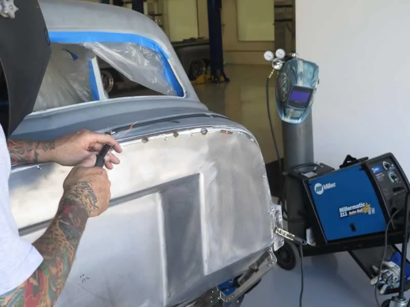 How to weld sheet metal on a car