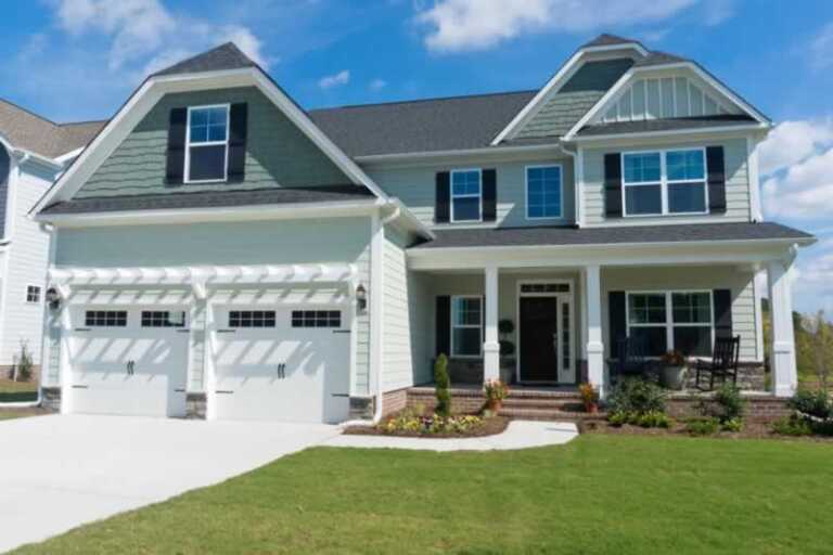 double garage door matched with front door