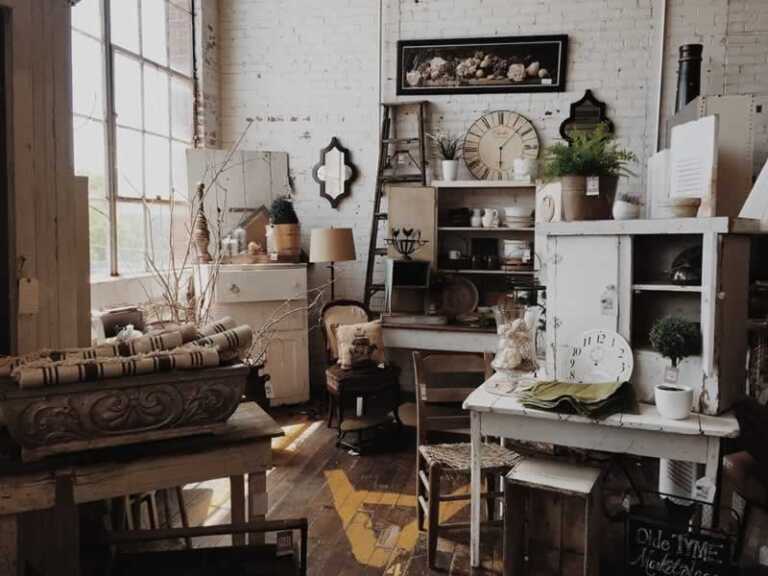 room filled with vintage furniture