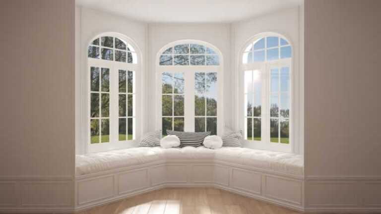 classical windows with arches
