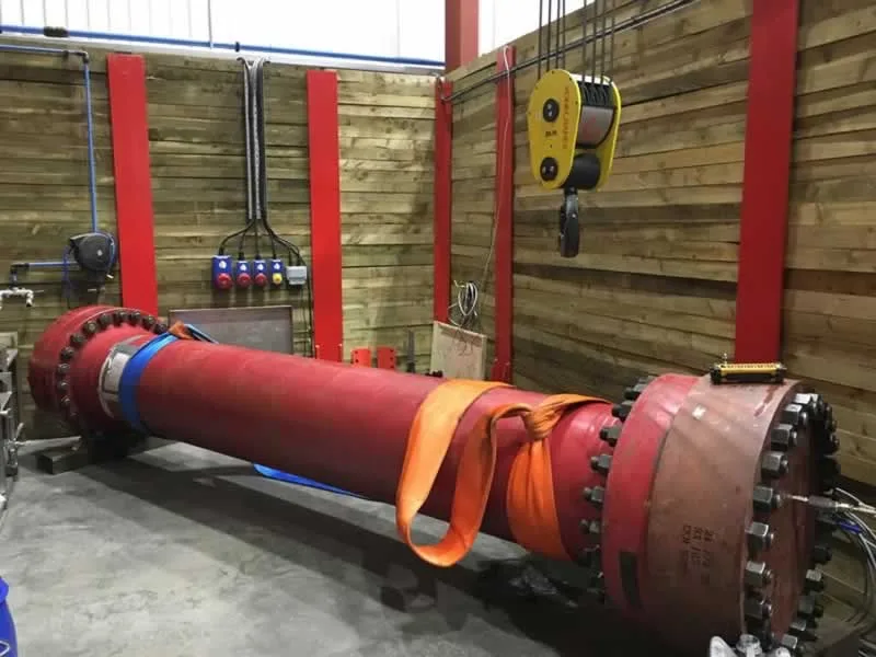 How is a hydrostatic test performed