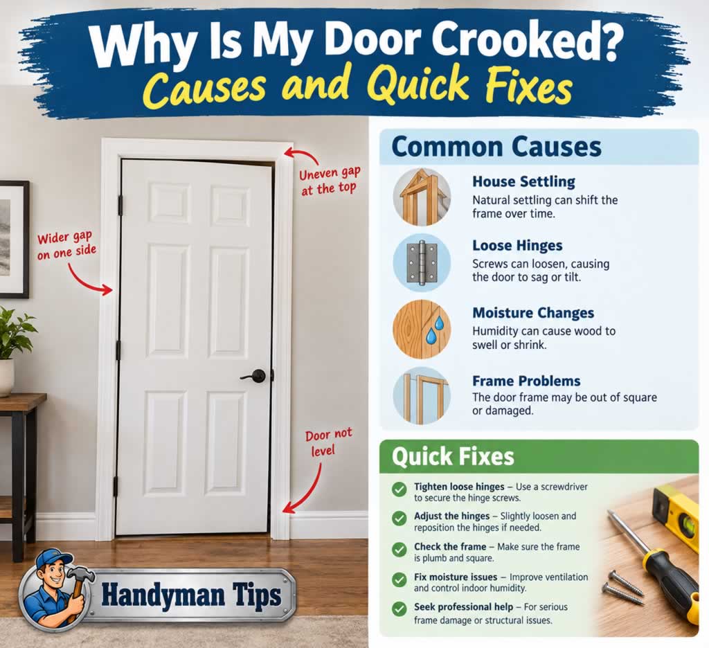 crooked door causes and quick fixes informative image