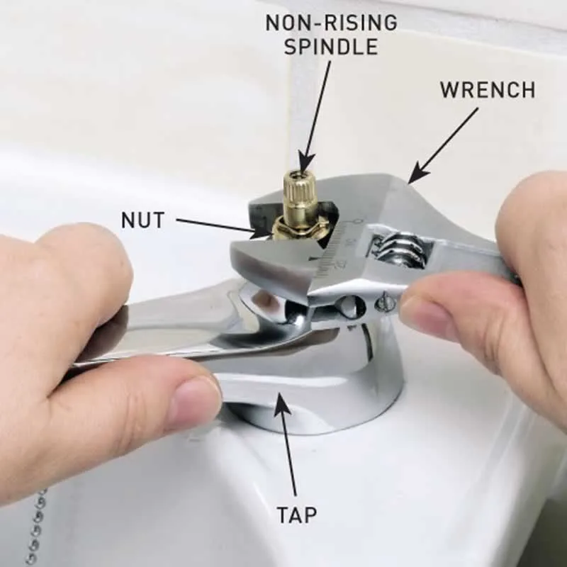 how to disassemble the nut inside the tap washer