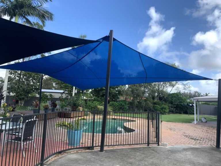 Shade Sails and Swimming Pool Evaporation Prevention