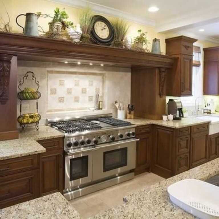 Decorate the Space Above Your Kitchen Cabinets