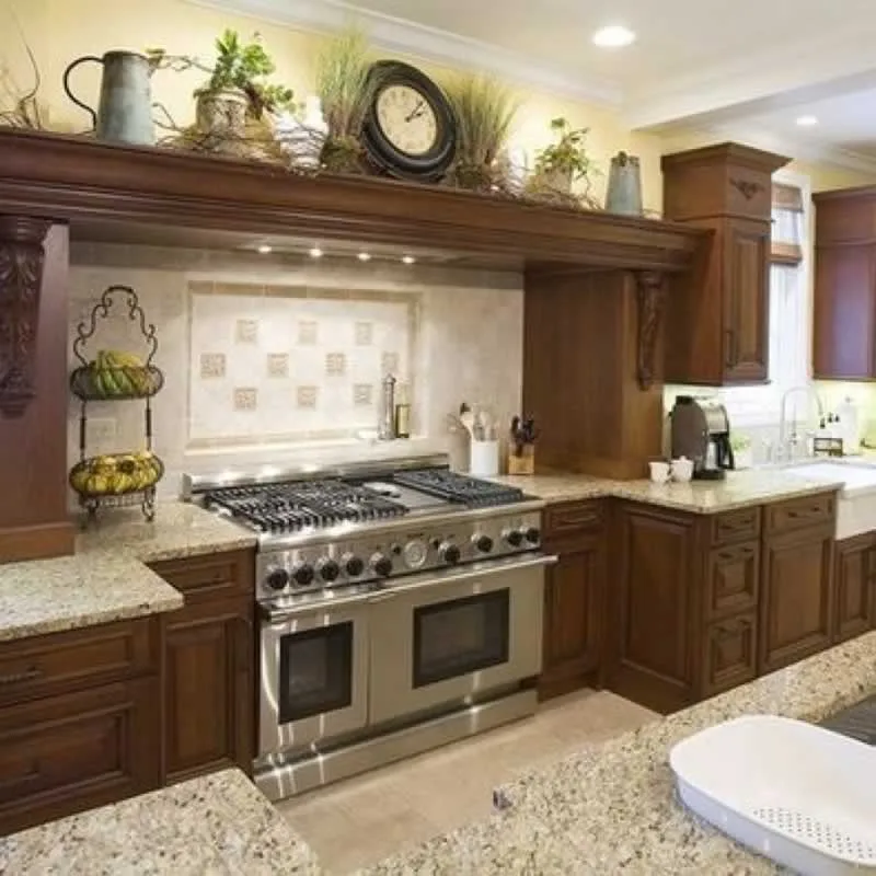 Decorate the Space Above Your Kitchen Cabinets