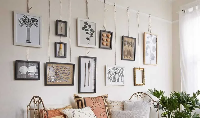 How to hang up wall art without damaging the wall