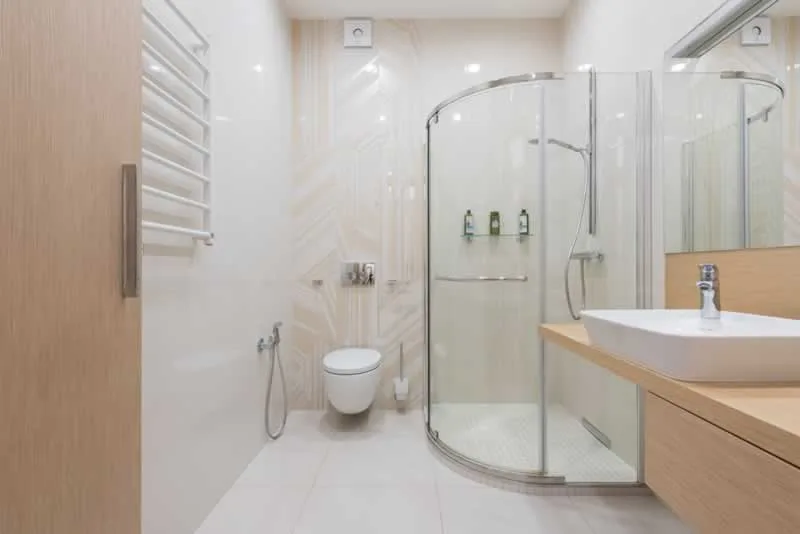 clean bathroom design with basic equipment