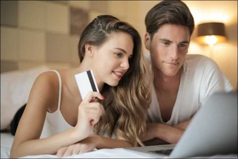 Couple Buying Furniture Online