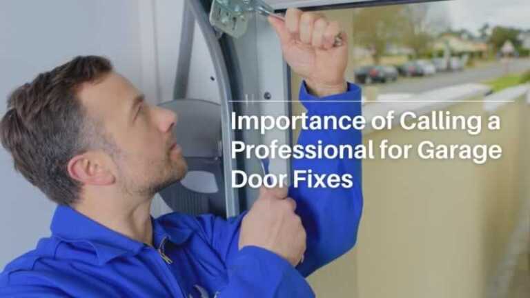 Importance of Calling a Professional for Garage Door Fixes