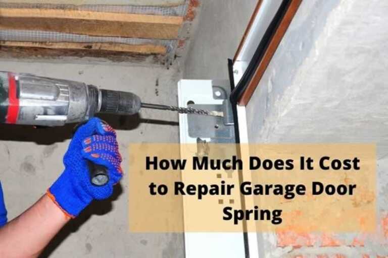 How Much Does It Cost to Repair Garage Door Spring