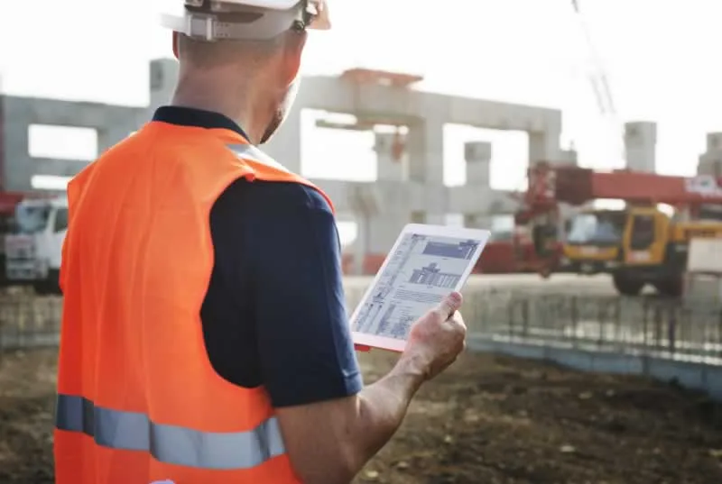 Conctractor on construction site