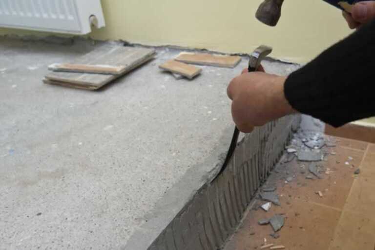 Removing Old Tile Adhesive From Concrete