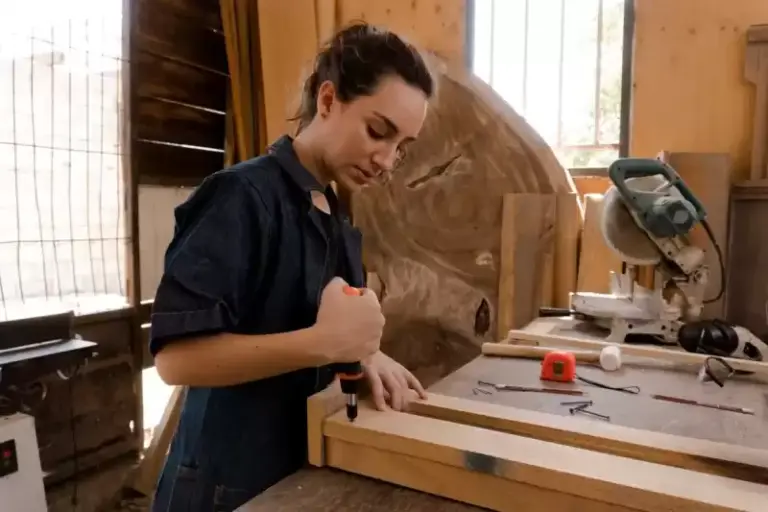 Woman woodworker