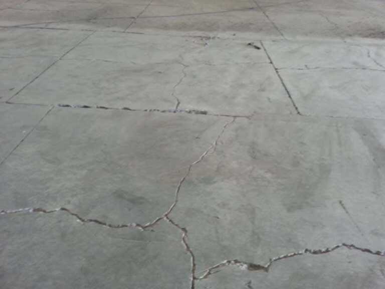 Cracks in concrete floor