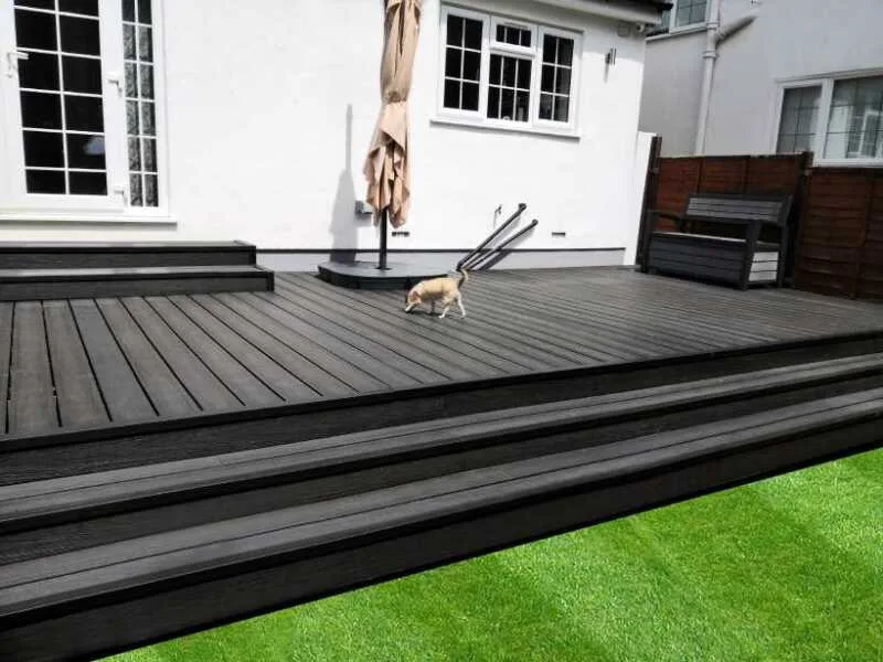 Composite deck in the backyard
