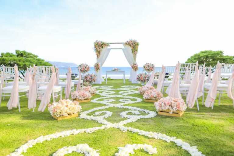 amazing outdoor wedding venue by the sea