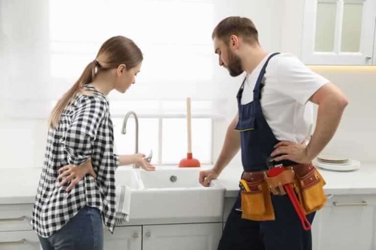 Women with plumber