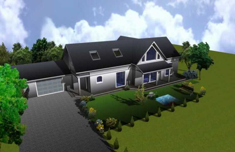 3D rendered home