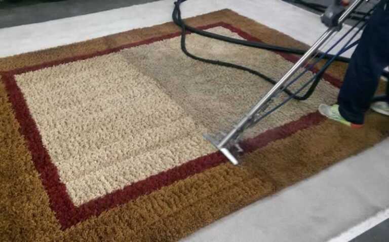 Cleaning the rug