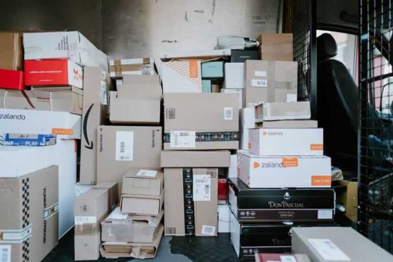 Packages in the van