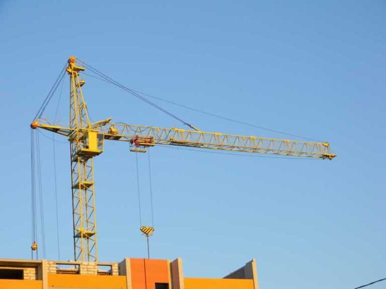 Crane in construction