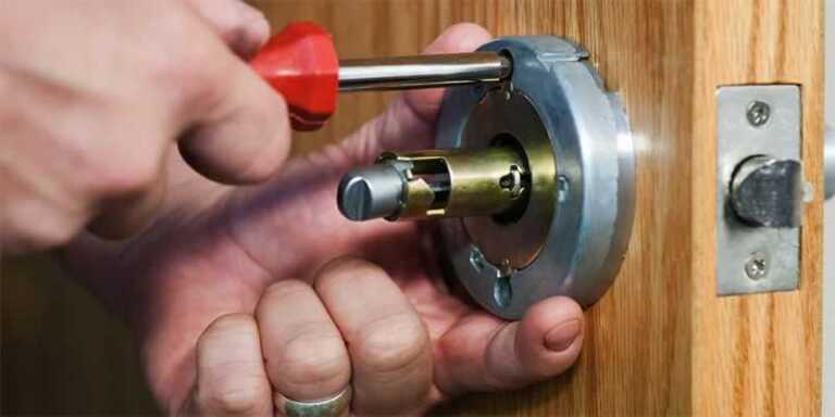 unscrewing the lock