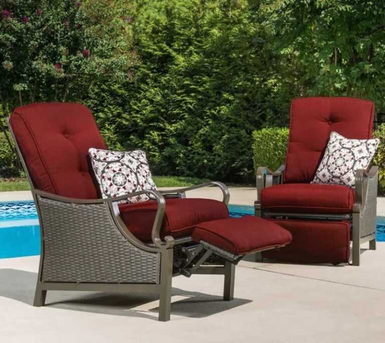 recliners by the pool