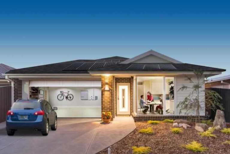 house with solar panels