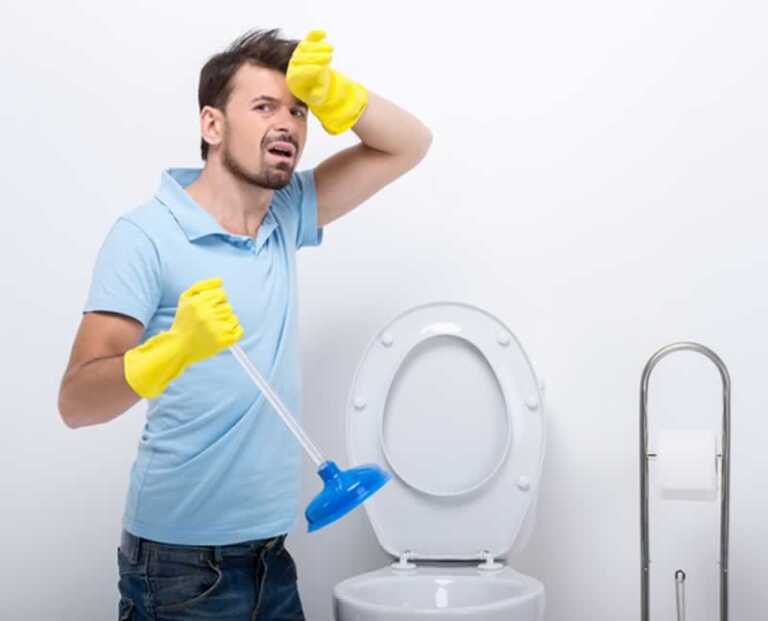 blocked toilet