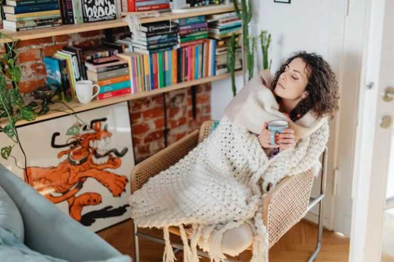 women with blanket