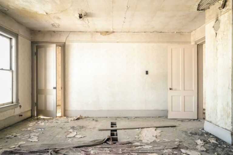 damaged room