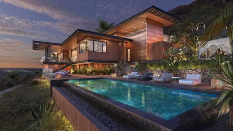 luxury house with a pool