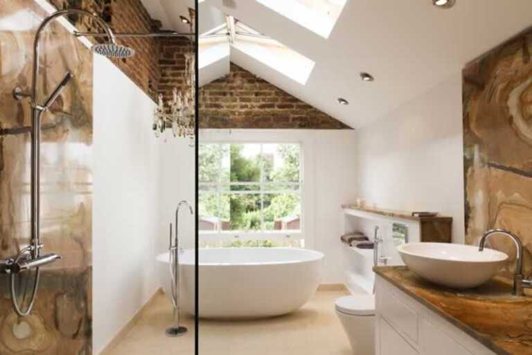 remodeled bathroom in the loft