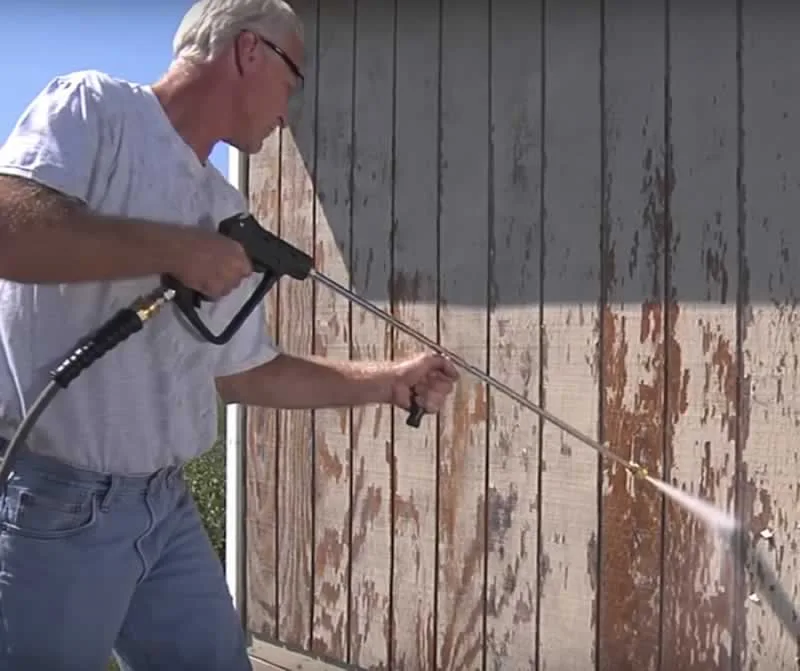 removing paint with pressure washer