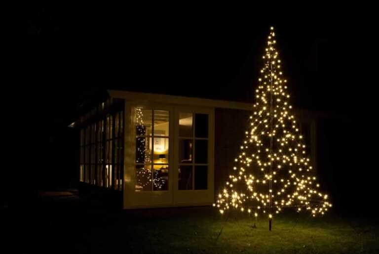 Christmas tree in front of the house