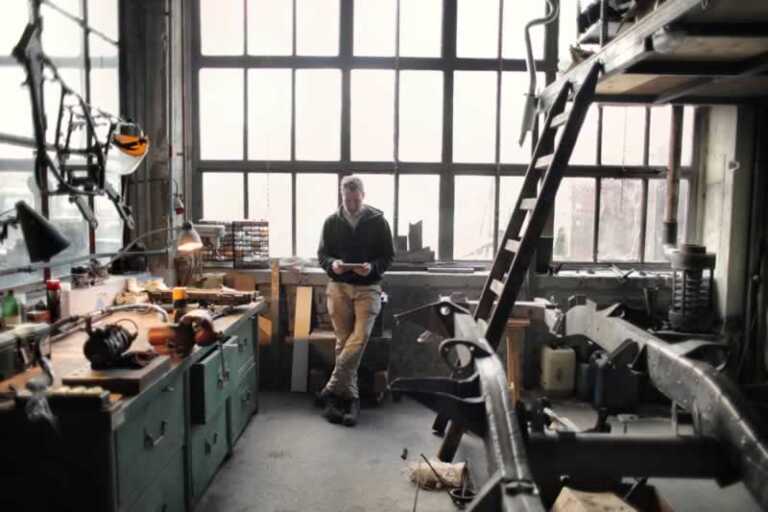 man in the garage